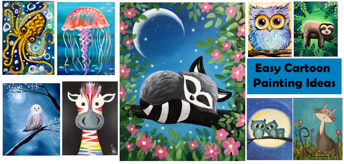 Easy Animal Painting Ideas for Beginners, Simple DIY Painting Ideas, E – HomePaintingDecor