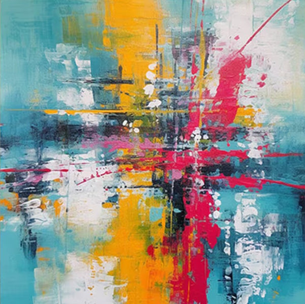 Acrylic Painting for Dining Room, Modern Contemporary Abstract Artwork, Palette Knife Painting, Heavy Texutre Wall Art, Extra Large Wall Art Painting-HomePaintingDecor