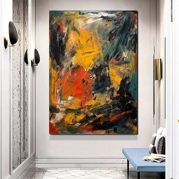 Acrylic Paintings on Canvas, Heavy Texture Painting, Buy Paintings Online, Large Paintings Behind Sofa, Large Painting for Living Room-HomePaintingDecor