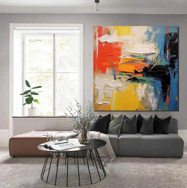 Extra Large Wall Art Paintings, Acrylic Painting for Dining Room, Modern Contemporary Abstract Artwork, Palette Knife Painting, Heavy Texutre Wall Art-HomePaintingDecor