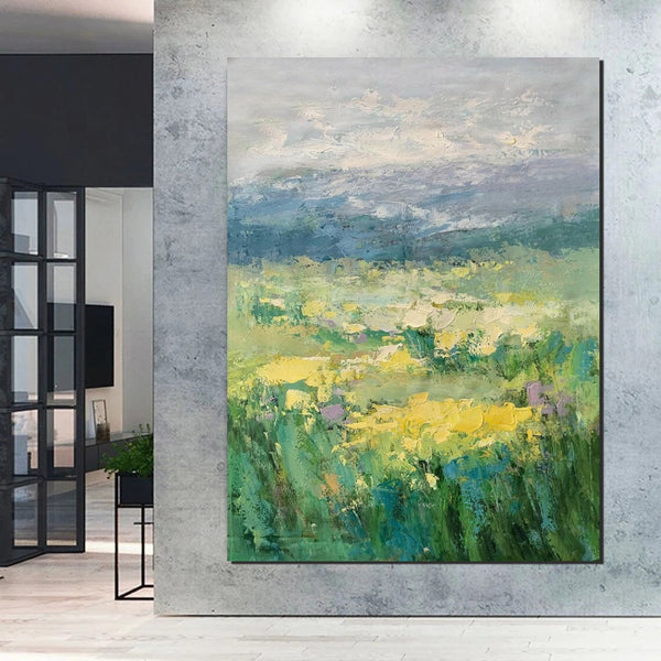 Large Acrylic Paintings for Bedroom, Abstract Landscape Painting, Bedroom Wall Art Paintings, Heavy Texture Canvas Art, Landscape Paintings for Living Room-HomePaintingDecor