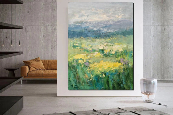 Large Acrylic Paintings for Bedroom, Abstract Landscape Painting, Bedroom Wall Art Paintings, Heavy Texture Canvas Art, Landscape Paintings for Living Room-HomePaintingDecor