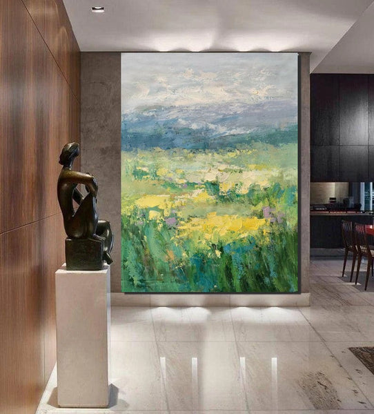 Large Acrylic Paintings for Bedroom, Abstract Landscape Painting, Bedroom Wall Art Paintings, Heavy Texture Canvas Art, Landscape Paintings for Living Room-HomePaintingDecor