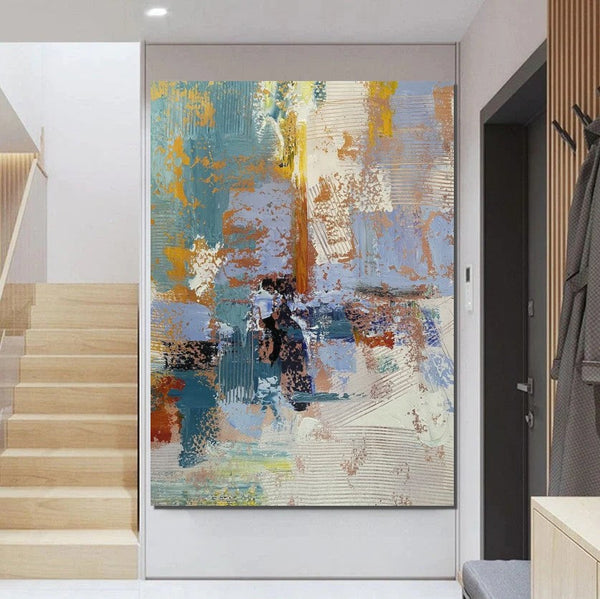 Large Painting Behind Couch, Buy Abstract Painting Online, Simple Modern Art, Living Room Wall Art Paintings, Acrylic Abstract Paintings Behind Sofa-HomePaintingDecor