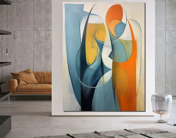 Acrylic Abstract Paintings, Buy Abstract Painting Online, Simple Modern Art, Bedroom Wall Art Paintings, Large Painting on Canvas-HomePaintingDecor