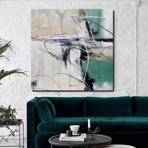 Abstract Acrylic Paintings for Living Room, Oversized Large Wall Art, Modern Contemporary Artwork, Buy Paintings Online, Heavy Texture Canvas Art-HomePaintingDecor