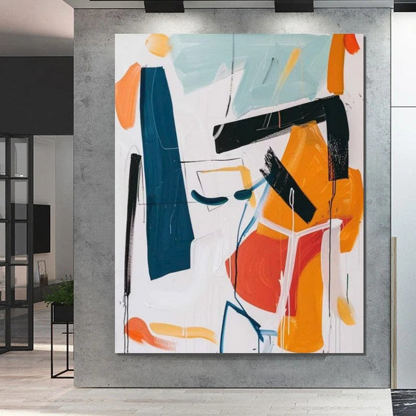 Large Wall Art Ideas, Impasto Painting, Simple Modern Abstract Painting, Large Acrylic Canvas Paintings, Living Room Abstract Wall Art Ideas-HomePaintingDecor