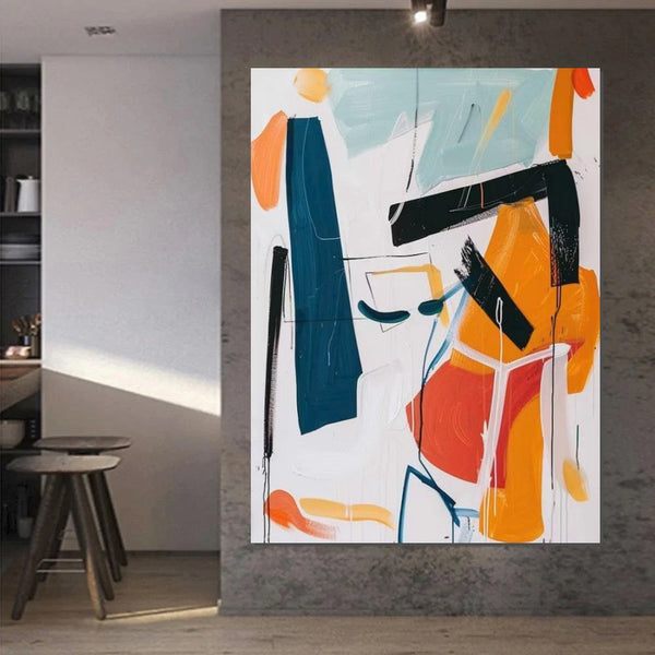 Large Wall Art Ideas, Impasto Painting, Simple Modern Abstract Painting, Large Acrylic Canvas Paintings, Living Room Abstract Wall Art Ideas-HomePaintingDecor