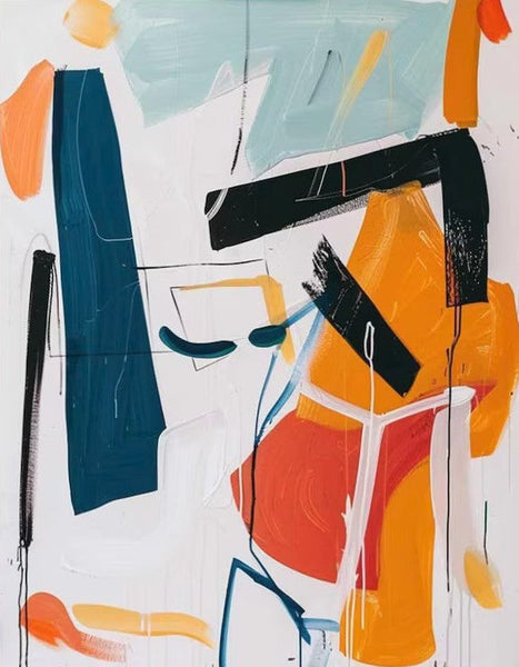 Large Wall Art Ideas, Impasto Painting, Simple Modern Abstract Painting, Large Acrylic Canvas Paintings, Living Room Abstract Wall Art Ideas-HomePaintingDecor