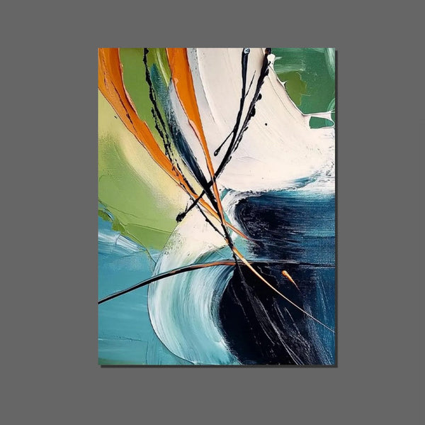 Dining Room Canvas Painting, Contemporary Modern Artwork, Large Canvas Painting for Office, Simple Modern Acrylic Paintings-HomePaintingDecor