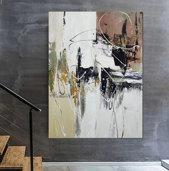 Large Paintings Behind Sofa, Acrylic Painting for Bedroom, Acrylic Paintings on Canvas, Modern Paintings, Buy Paintings Online-HomePaintingDecor