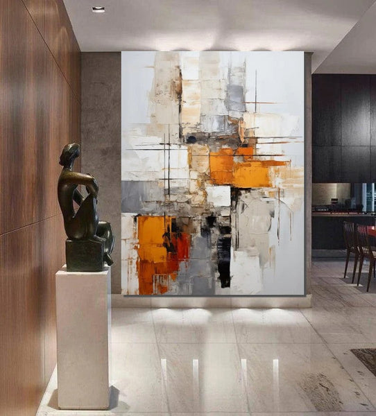 Bedroom Wall Art Paintings, Large Painting on Canvas, Acrylic Abstract Paintings, Buy Abstract Painting Online, Simple Modern Art-HomePaintingDecor