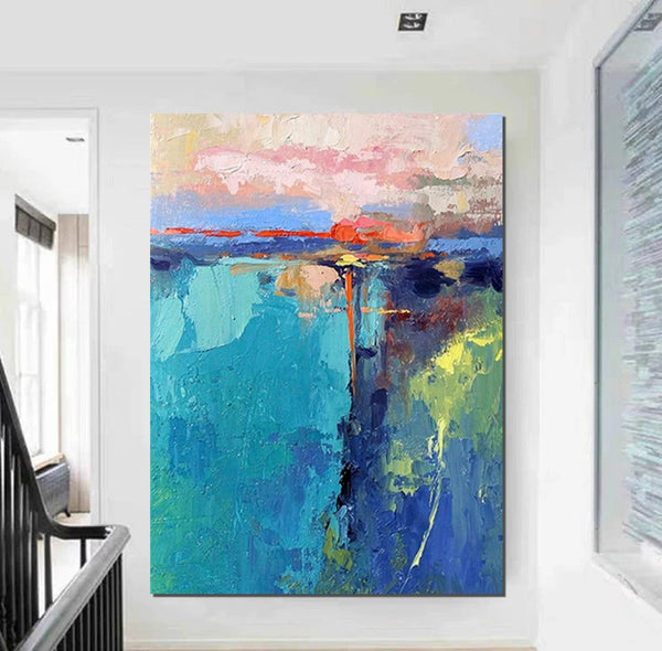 Modern Paintings, Contemporary Art Painting, Bedroom Acrylic Painting, Simple Painting Ideas, Living Room Wall Painting, Extra Large Canvas Painting-HomePaintingDecor