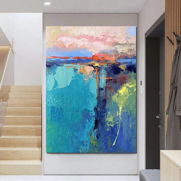 Modern Paintings, Contemporary Art Painting, Bedroom Acrylic Painting, Simple Painting Ideas, Living Room Wall Painting, Extra Large Canvas Painting-HomePaintingDecor