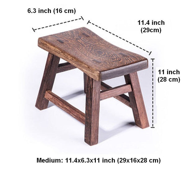 Wenge Wood Stool, Children's Wooden Stool, Shoe-changing Stool, Solid Wood low Stool, Sofa Stool, Dining Table Stool-HomePaintingDecor