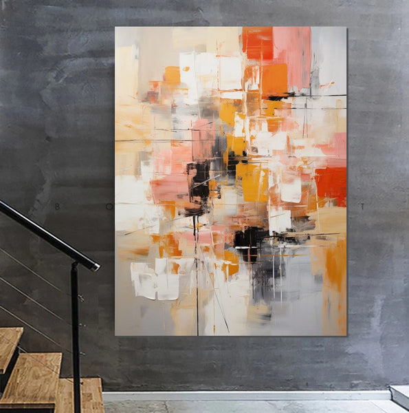 Bedroom Acrylic Painting, Simple Painting Ideas, Living Room Wall Painting, Extra Large Canvas Painting, Modern Paintings, Contemporary Art Painting-HomePaintingDecor