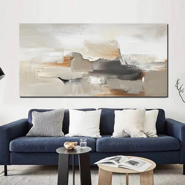 Bedroom Acrylic Painting, Living Room Wall Painting, Simple Painting Ideas, Contemporary Art Painting, Modern Paintings, Large Canvas Painting-HomePaintingDecor