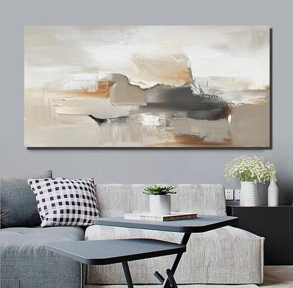 Bedroom Acrylic Painting, Living Room Wall Painting, Simple Painting Ideas, Contemporary Art Painting, Modern Paintings, Large Canvas Painting-HomePaintingDecor