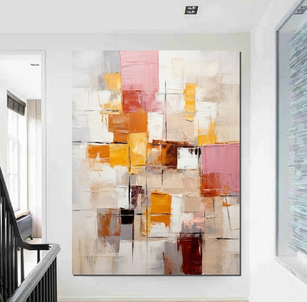 Modern Paintings for Dining Room, Hand Painted Canvas Art, Bedroom Wall Art Ideas, Simple Modern Art, Contemporary Modern Wall Art Paintings-HomePaintingDecor