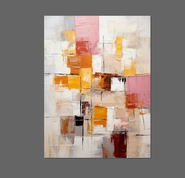 Modern Paintings for Dining Room, Hand Painted Canvas Art, Bedroom Wall Art Ideas, Simple Modern Art, Contemporary Modern Wall Art Paintings-HomePaintingDecor