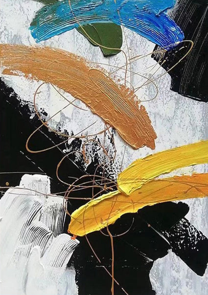 Palette Knife Paintings, Acrylic Paintings on Canvas, Bedroom Modern Wall Art Paintings, Abstract Painting for Living Room, Large Paintings Behind Sofa-HomePaintingDecor