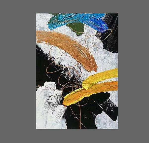 Palette Knife Paintings, Acrylic Paintings on Canvas, Bedroom Modern Wall Art Paintings, Abstract Painting for Living Room, Large Paintings Behind Sofa-HomePaintingDecor