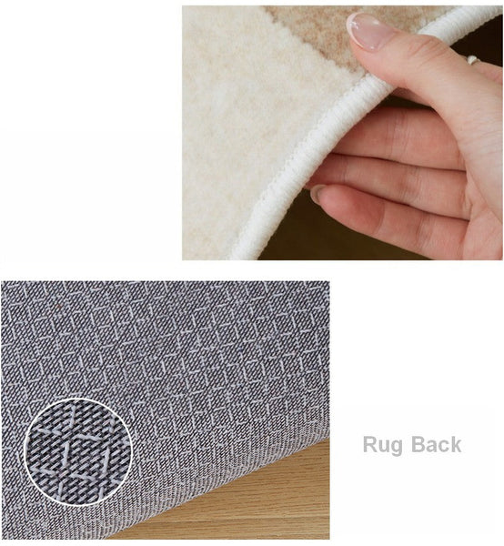 Contemporary Modern Rugs Next to Bed, Geometric Modern Rugs under Dining Room Table, Brown Modern Carpets for Office, Abstract Modern Rugs for Living Room-HomePaintingDecor