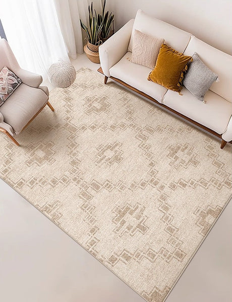 Contemporary Abstract Rugs under Dining Room Table, Modern Geometric Carpets for Bedroom, Modern Living Room Rug Placement Ideas-HomePaintingDecor