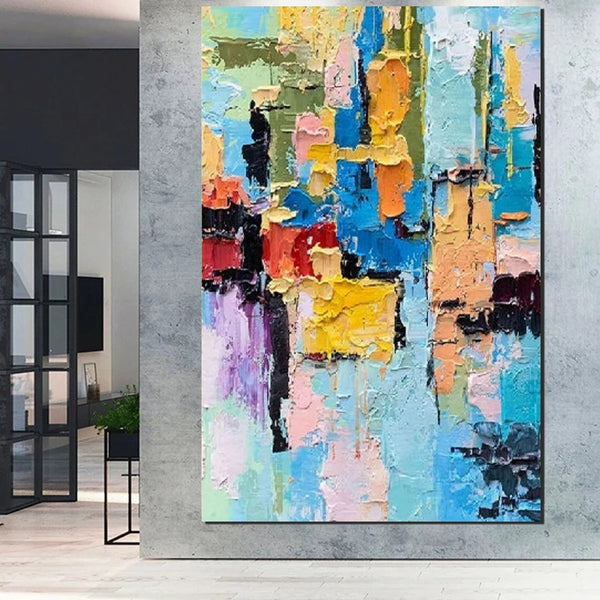 Abstract Acrylic Wall Painting, Extra Large Paintings for Living Room, Modern Abstract Art for Bedroom, Simple Painting Ideas, Hand Painted Wall Painting-HomePaintingDecor