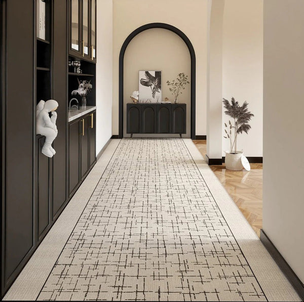Contemporary Modern Long Hallway Runners, Easy Care Long Narrow Runner Rugs, Washable Entryway Runner Rug Ideas, Kitchen Runner Rugs, Entrance Hallway Runners-HomePaintingDecor