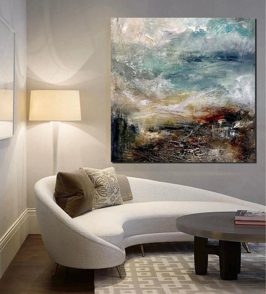 Modern Contemporary Abstract Artwork, Extra Large Wall Art Paintings, Acrylic Painting for Dining Room, Palette Knife Painting, Heavy Texutre Wall Art-HomePaintingDecor