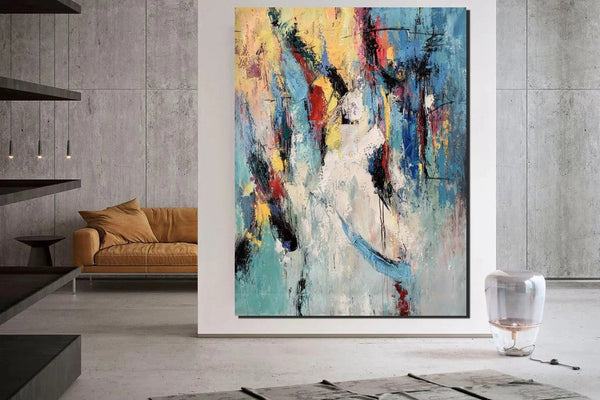 Palette Knife Paintings, Acrylic Paintings on Canvas, Large Paintings Behind Sofa, Abstract Painting for Living Room, Bedroom Modern Wall Art Paintings-HomePaintingDecor