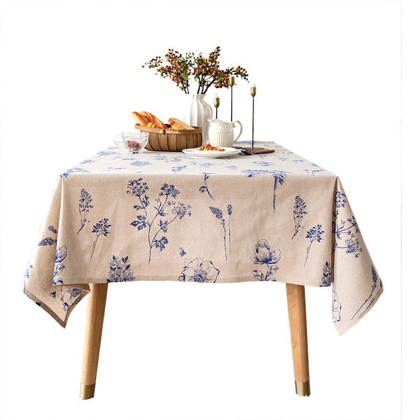 Wedding Tablecloth, Dining Room Flower Table Cloths, Large Rectangular Table Covers for Kitchen, Farmhouse Table Cloth, Square Tablecloth for Round Table-HomePaintingDecor