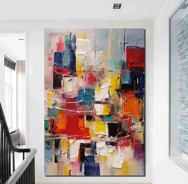 Hand Painted Canvas Art, Palette Knife Paintings, Modern Paintings for Living Room, Simple Painting Ideas for Bedroom-HomePaintingDecor