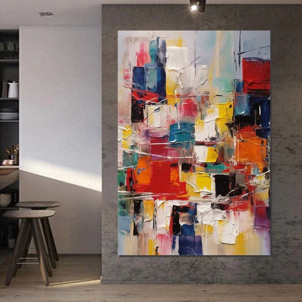 Hand Painted Canvas Art, Palette Knife Paintings, Modern Paintings for Living Room, Simple Painting Ideas for Bedroom-HomePaintingDecor