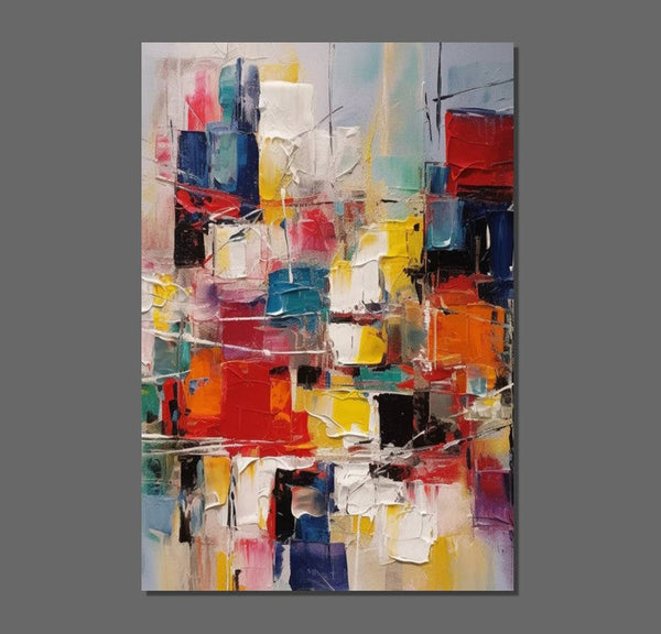 Hand Painted Canvas Art, Palette Knife Paintings, Modern Paintings for Living Room, Simple Painting Ideas for Bedroom-HomePaintingDecor