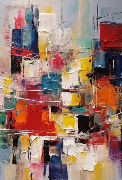 Hand Painted Canvas Art, Palette Knife Paintings, Modern Paintings for Living Room, Simple Painting Ideas for Bedroom-HomePaintingDecor