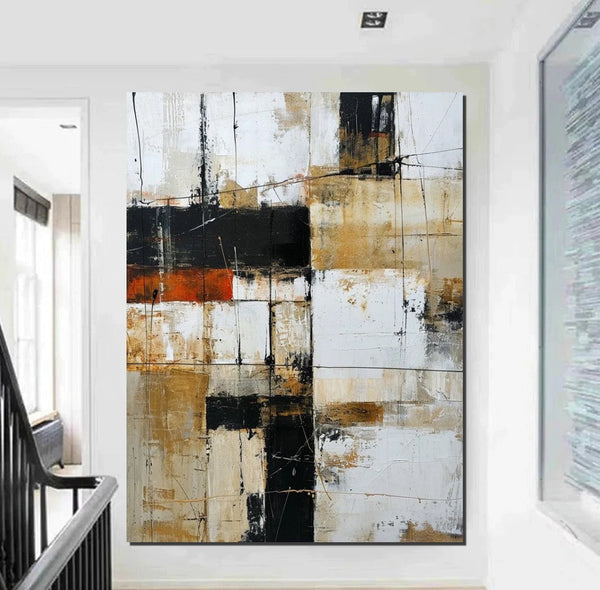 Contemporary Wall Painting, Acrylic Painting for Dining Room, Living Room Wall Painting, Modern Artwork, Large Canvas Painting-HomePaintingDecor