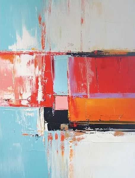 Palette Knife Paintings, Modern Paintings for Living Room, Hand Painted Canvas Art, Simple Painting Ideas for Bedroom-HomePaintingDecor