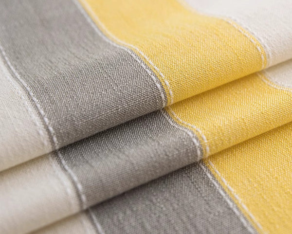 Yellow Stripe Cotton and Linen Tablecloths, Rectangular Tablecloth for Oval Table, Kitchen Rectangular Table Covers, Modern Table Cloths for Dining Room-HomePaintingDecor