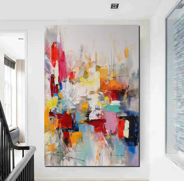 Simple Abstract Art, Wall Art Paintings for Bedroom, Large Paintings for Dining Room, Acrylic Painting on Canvas, Simple Modern Art Paintings-HomePaintingDecor