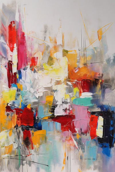 Simple Abstract Art, Wall Art Paintings for Bedroom, Large Paintings for Dining Room, Acrylic Painting on Canvas, Simple Modern Art Paintings-HomePaintingDecor