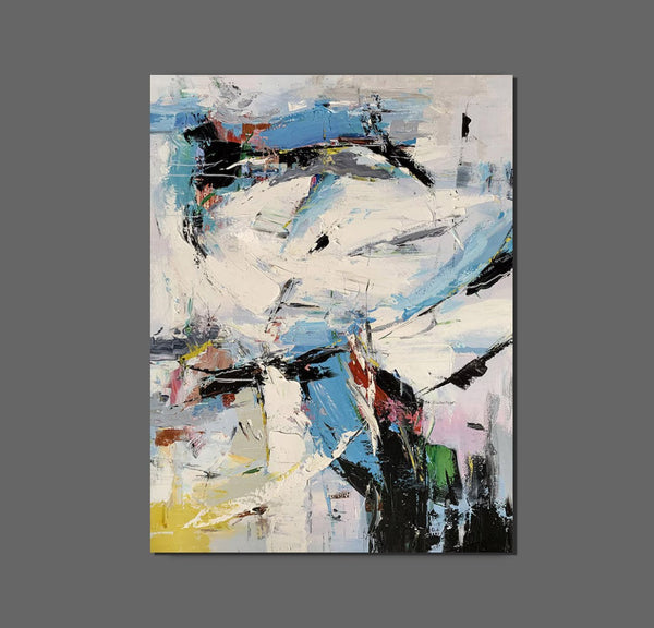 Bedroom Modern Wall Art Paintings, Palette Knife Paintings, Acrylic Paintings on Canvas, Large Paintings Behind Sofa, Abstract Painting for Living Room-HomePaintingDecor