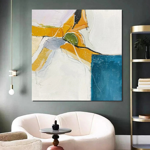 Bedroom Wall Art Paintings, Contemporary Wall Art Paintings, Acrylic Paintings for Living Room, Large Simple Modern Art, Abstract Acrylic Painting-HomePaintingDecor