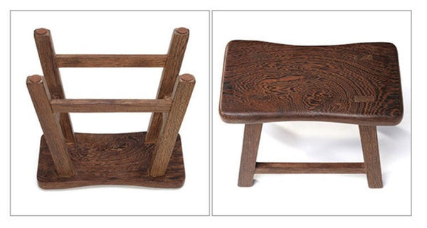 Wenge Wood Stool, Children's Wooden Stool, Shoe-changing Stool, Solid Wood low Stool, Sofa Stool, Dining Table Stool-HomePaintingDecor