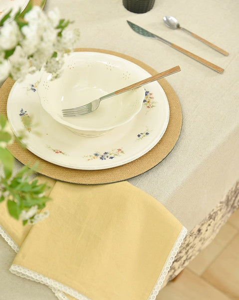 Cotton and Linen Rectangle Table Covers for Dining Room Table, Modern Tablecloth for Kitchen, Square Tablecloth for Coffee Table-HomePaintingDecor