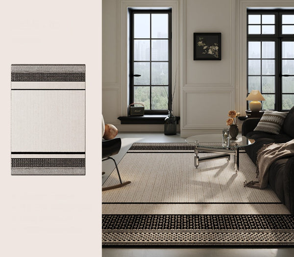 Bedroom Modern Rugs, Large Modern Rugs for Living Room, Dining Room Geometric Area Rugs, Contemporary Modern Rugs for Office-HomePaintingDecor