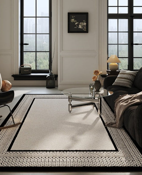 Dining Room Geometric Area Rugs, Contemporary Modern Rugs for Office, Bedroom Modern Rugs, Large Modern Rugs for Living Room-HomePaintingDecor