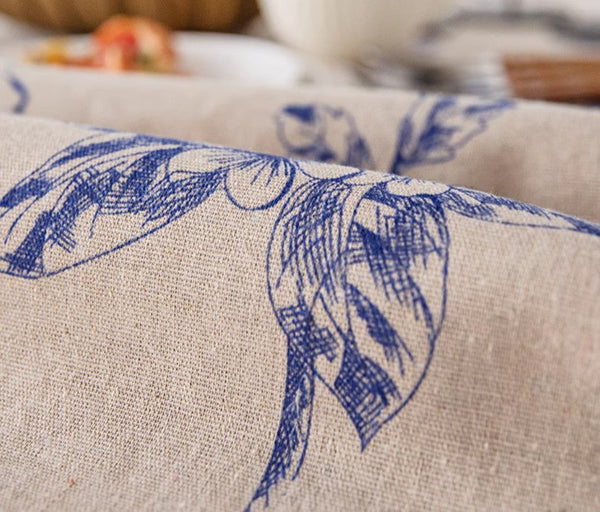 Wedding Tablecloth, Dining Room Flower Table Cloths, Large Rectangular Table Covers for Kitchen, Farmhouse Table Cloth, Square Tablecloth for Round Table-HomePaintingDecor