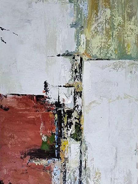 Contemporary Art Painting, Modern Paintings, Bedroom Acrylic Painting, Simple Painting Ideas, Living Room Wall Painting, Large Red Canvas Painting-HomePaintingDecor